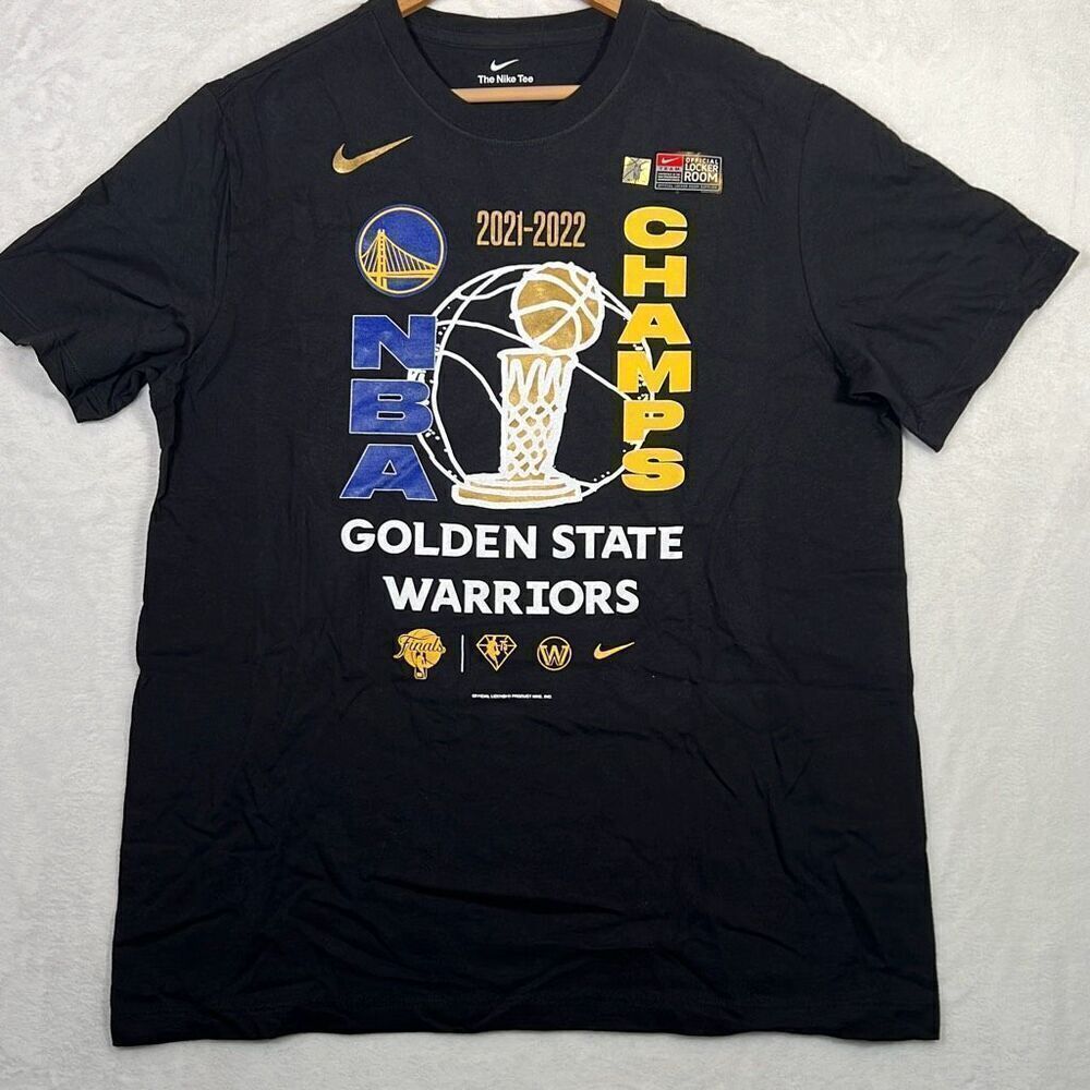 Nike Golden State Warriors NBA Finals Champion 2022 T-Shirt NWT‎ Men LARGE